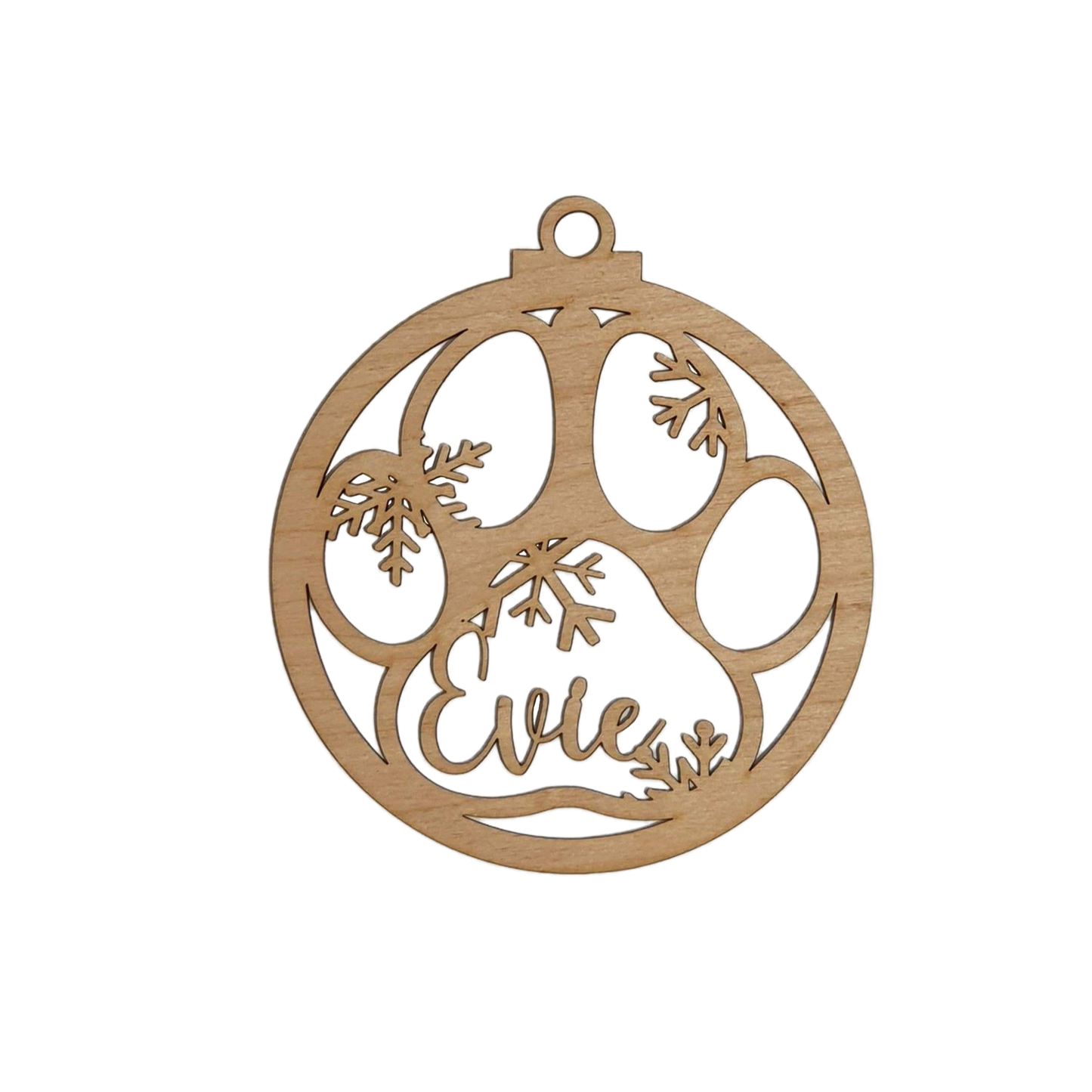 Personalised Pet Paw Bauble