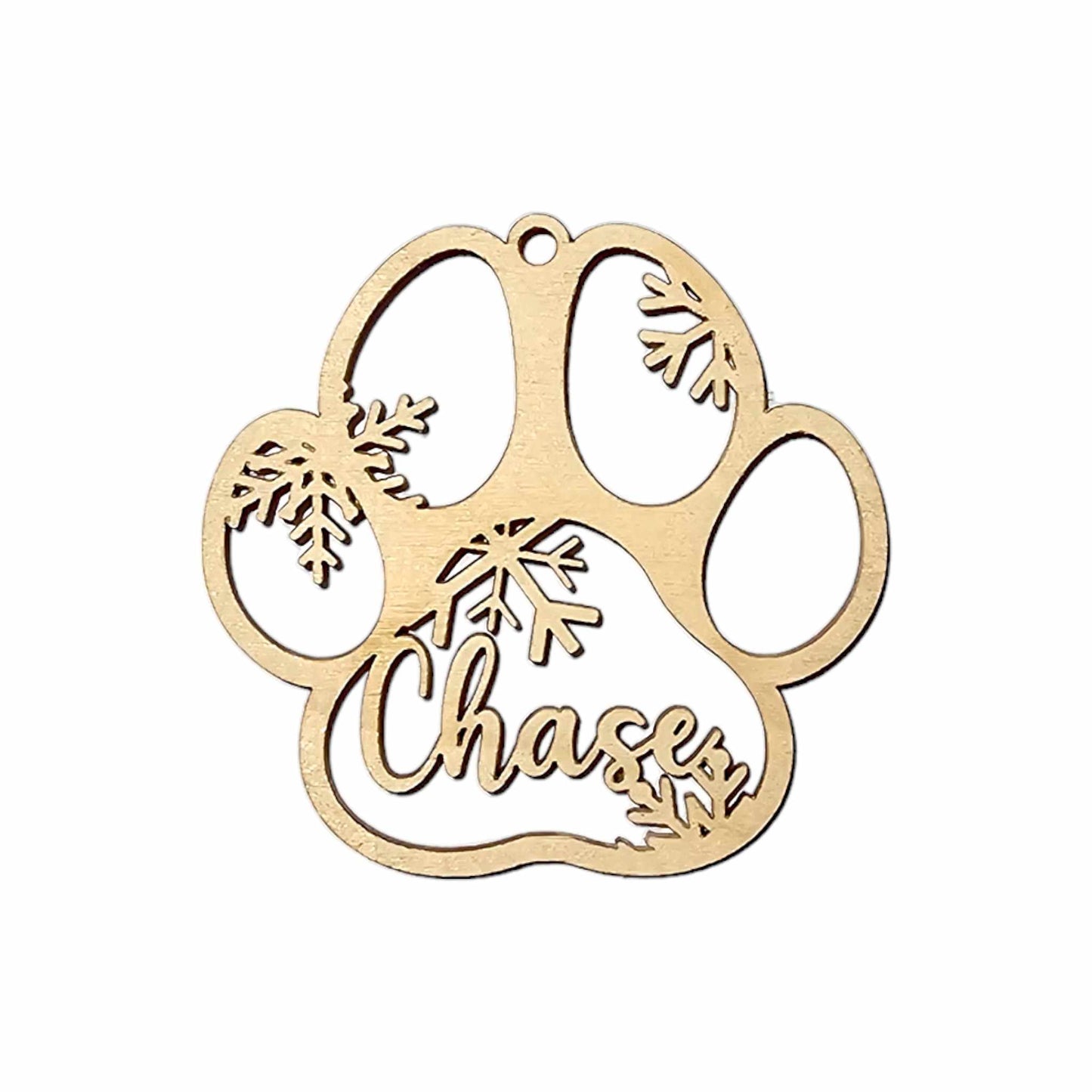 Personalised dog paw ornament