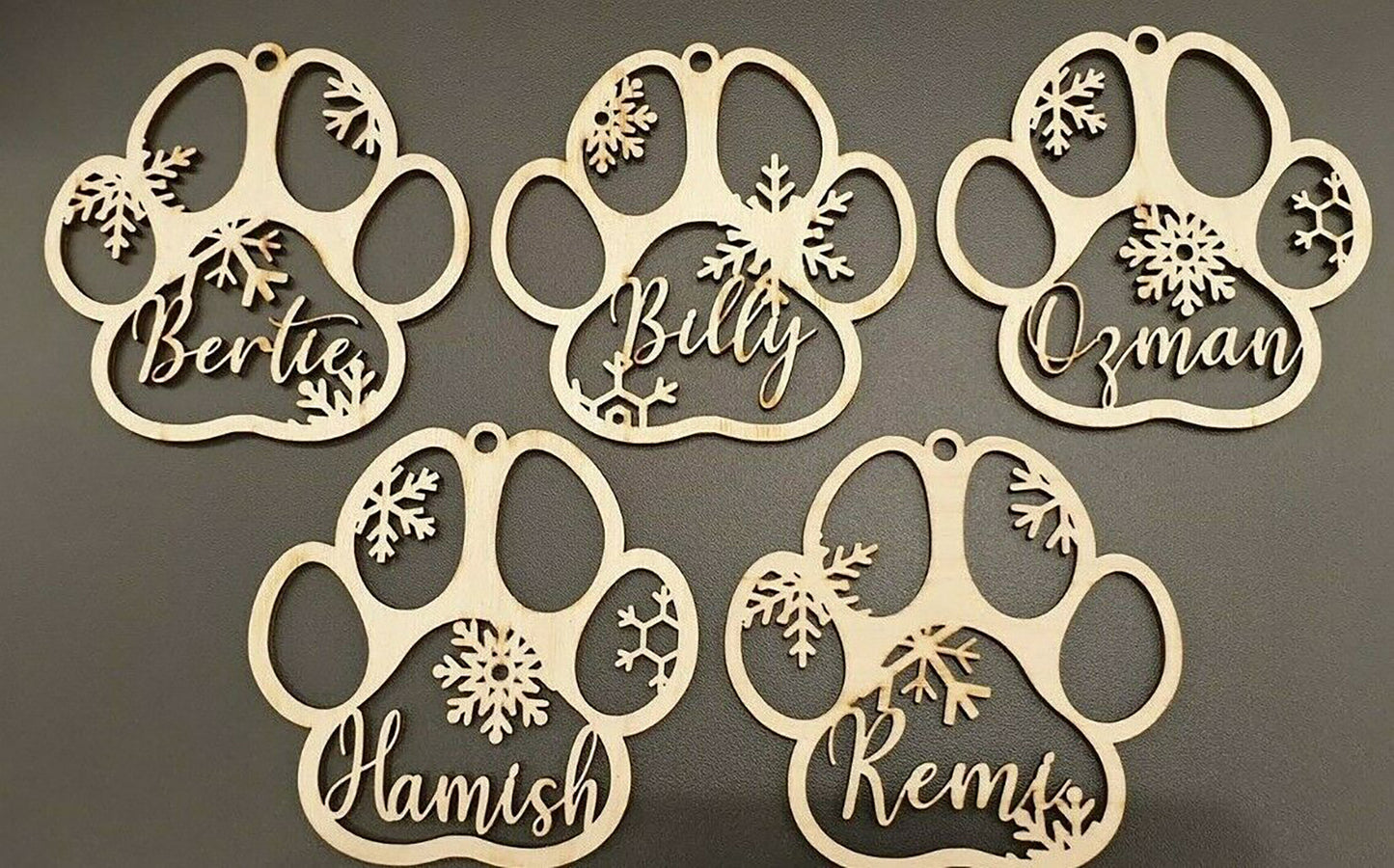 Personalised Christmas Paw tree decor