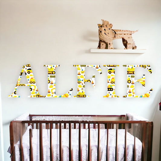 Personalised Construction Themed Name