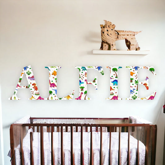Personalised Dinosaur Themed Name
