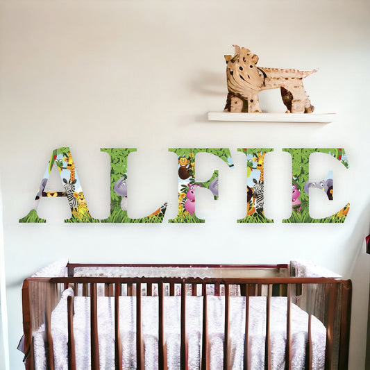 Personalised Jungle Themed Name