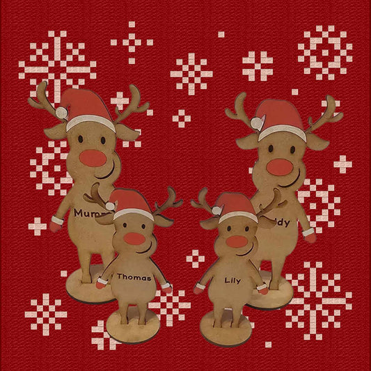 Personalised Freestanding Christmas Reindeer