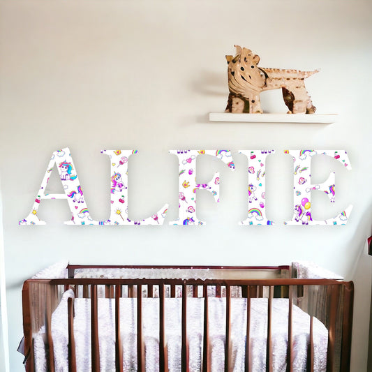 Personalised Unicorn Themed Name