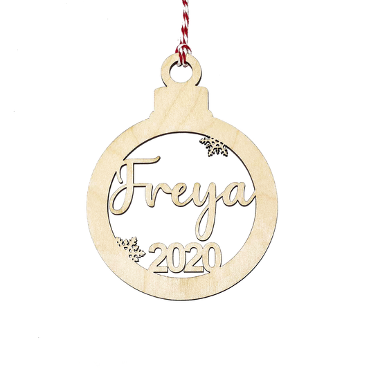 First Christmas Dated Personalised Bauble