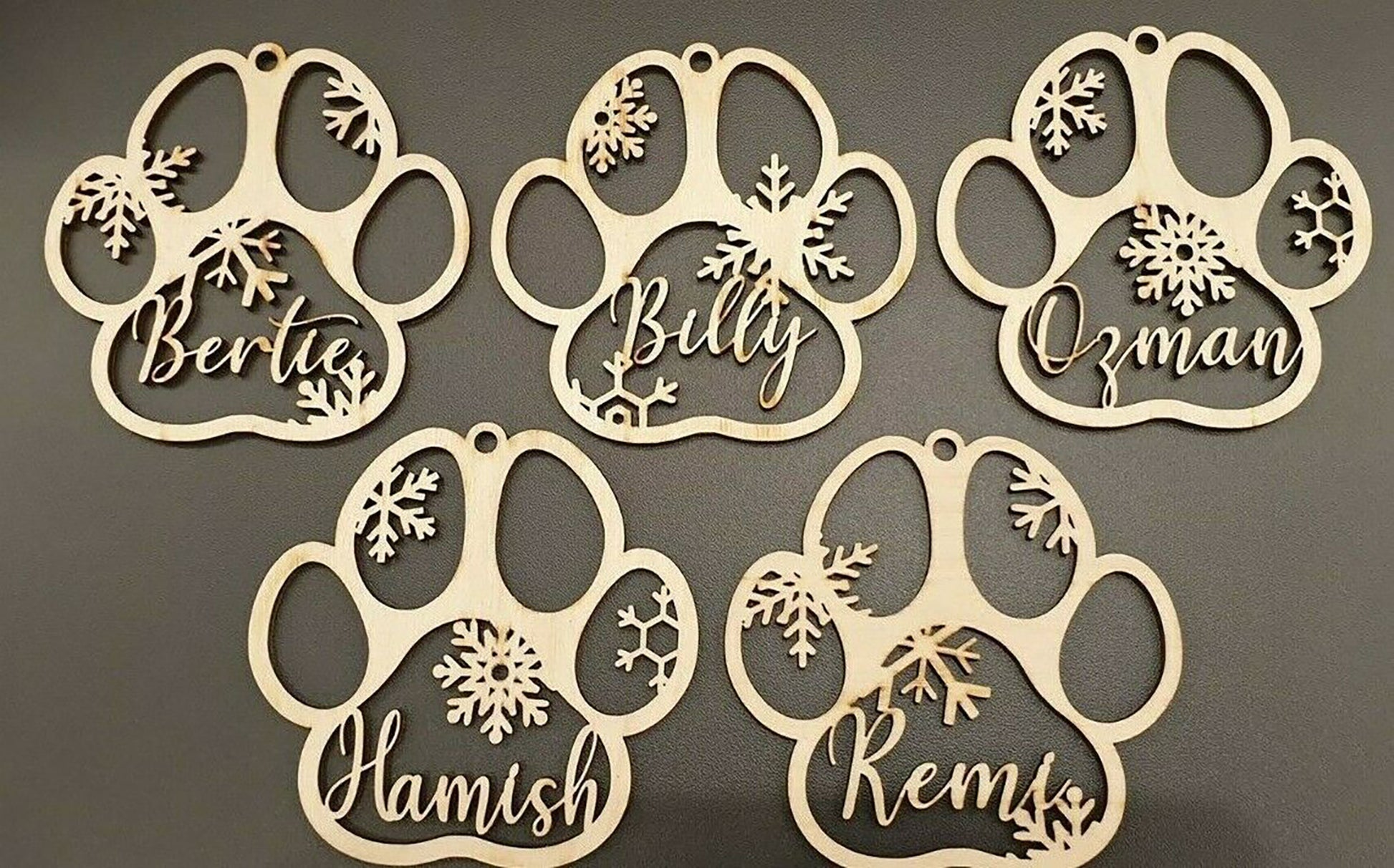 Personalised Christmas Paw tree decor