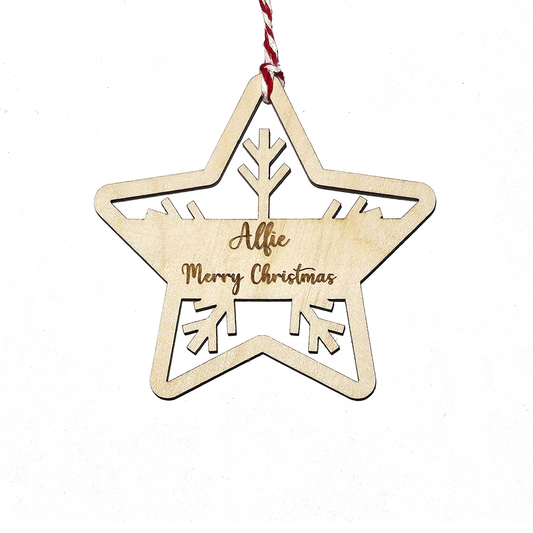 Personalised Star Tree Decoration